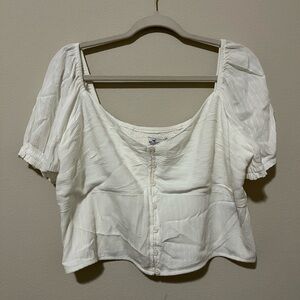 buttoned crop top
